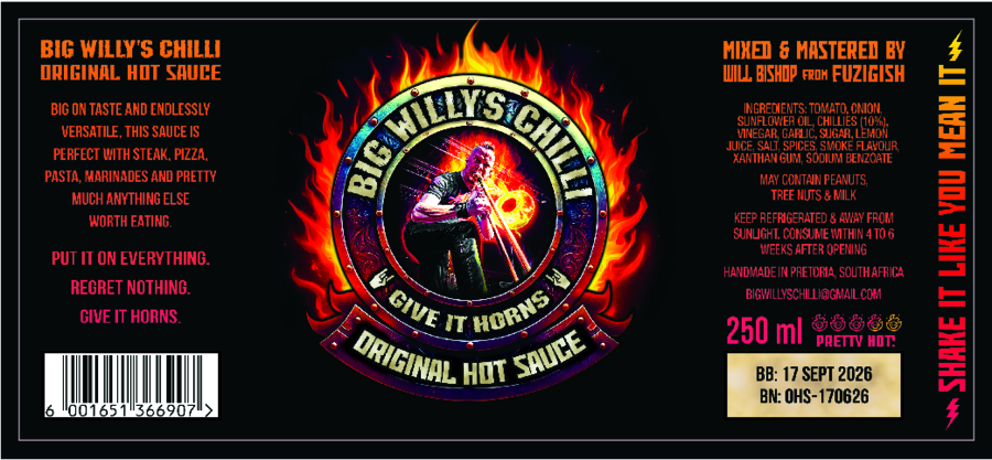 BIG WHILLYS CHILLI JUNE 2026 for Big Willy's Chilli by Plan Photo Repro