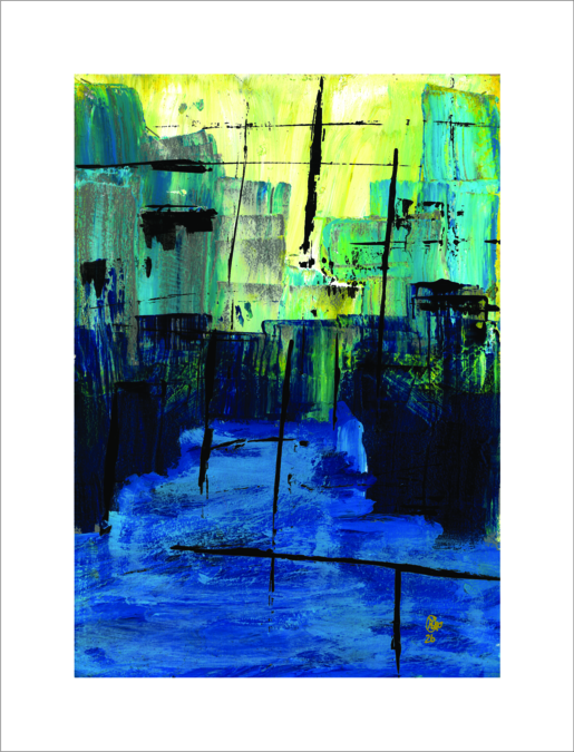 Flooded City A3 CANVAS for Flooded City A3 by Plan Photo Repro