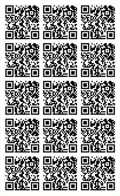 The Piercery QR CODE 10x10cm sheet of 15 for The Piercery by Plan Photo Repro
