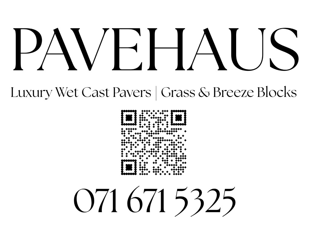 Custom PAVEHAUS business signage with QR code by Plan Photo Repro