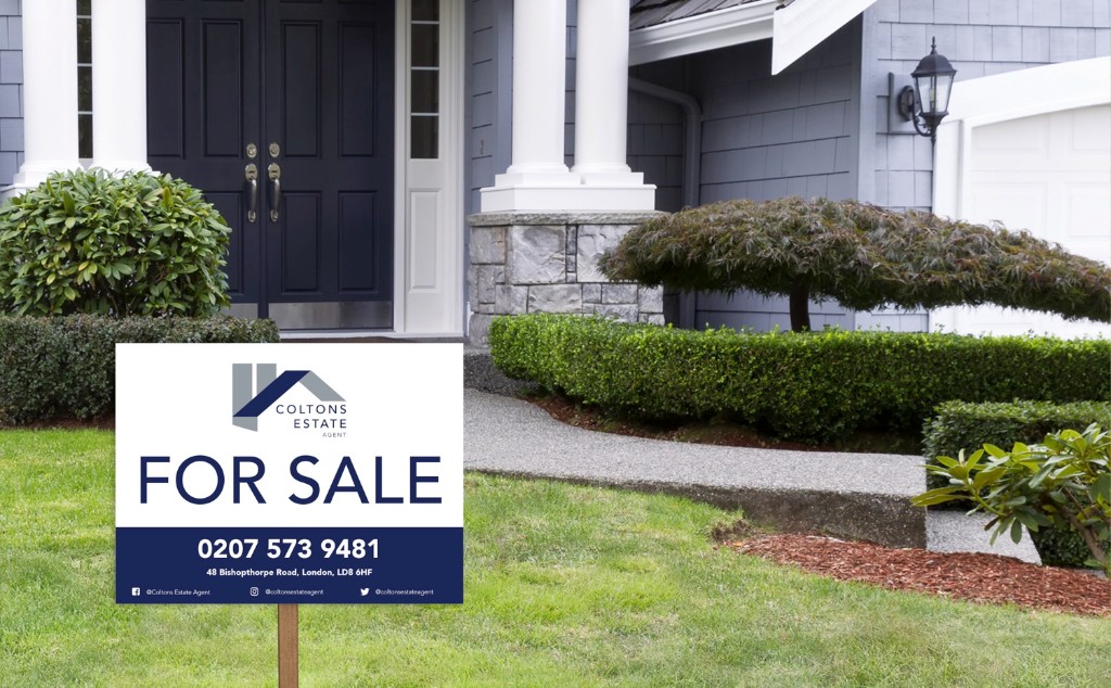 Coltons Estate Agent For Sale Correx board printed by Plan Photo Repro